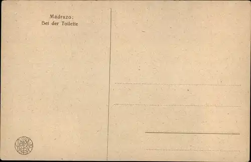 Ak Madrazo, Bei der Toilette, Frau wäscht sich, Akt