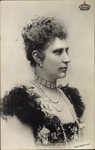 Ak Königin Louise von Dänemark, Louise von Schweden Norwegen, Portrait