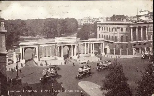 Ak London City England, Hyde Park Corner