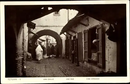 Ak Tetuan Tétouan Marokko, Une Rue