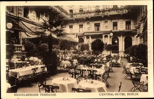 Ak Berlin Mitte, Central-Hotel, Heidelberger Terrasse