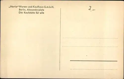 Ak Berlin Mitte, Alexanderplatz, Hertie-Kaufhaus, U-Bahnhof