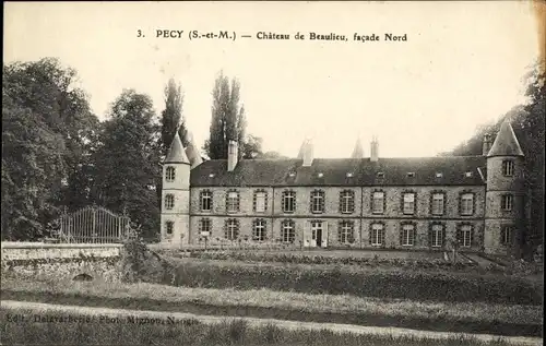 Ak Pécy Seine et Marne, Chateau de Beaulieu