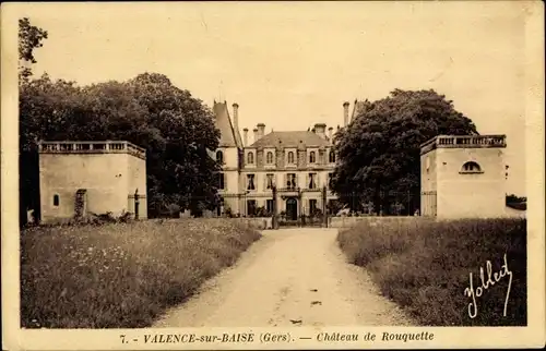 Ak Valence sur Baise Gers, Château de Rouquette