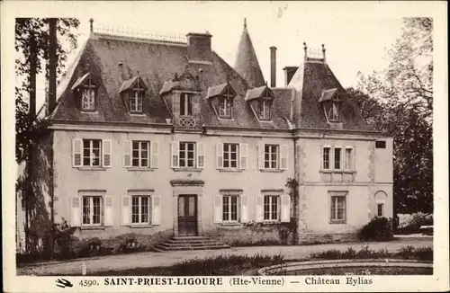 Ak Saint Priest Ligoure Haute Vienne, Château Eylias