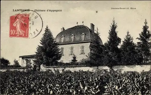Ak Lantignié Rhône, Château d'Appagnie