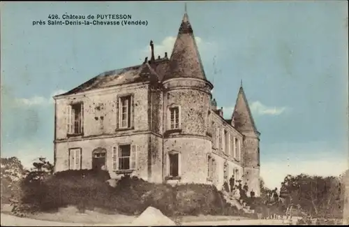 Ak Saint-Denis-la-Chevasse Vendée, Château de Puytesson