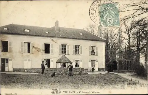 Ak Villemer Seine et Marne, Château de Villeron