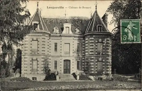 Ak Longueville Seine et Marne, Chateau de Besnard