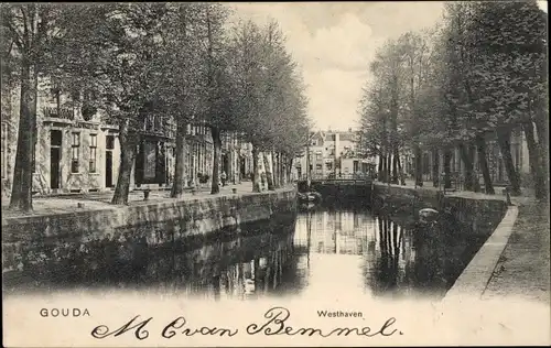 Ak Gouda Südholland Niederlande, Westhaven