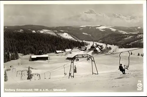 Ak Feldberg im Schwarzwald, Schwebelift, Winterlandschaft