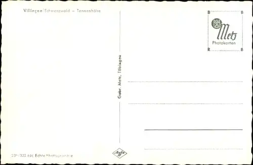 Ak Villingen im Schwarzwald, Tannenhöhe