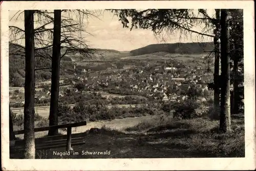 Ak Nagold im Schwarzwald, Panorama mit Umgebung