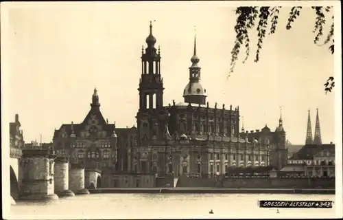 Ak Dresden Altstadt, Kirche, Brücke