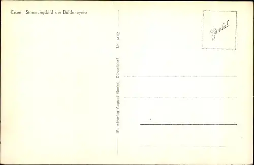 Ak Essen im Ruhrgebiet, Stimmungsbild am Baldeneysee, Schiff