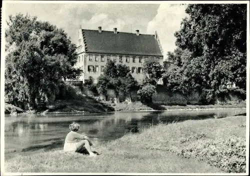 Ak Trebsen an der Mulde Sachsen, Flussufer