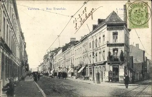 Ak Verviers Wallonien Lüttich, Rue Tranchée