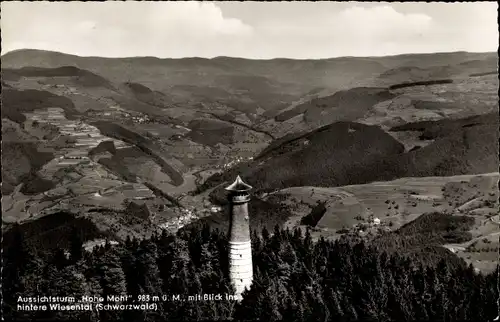 Ak Schweigmatt Raitbach Schopfheim in Baden, Aussichtsturm Hohe Möhr, Café Pension Greiner