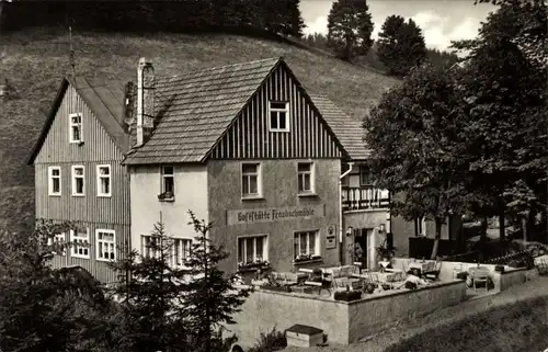 Ak Frauenwald am Rennsteig Ilmenau in Thüringen, Gasthof Fraubachmühle