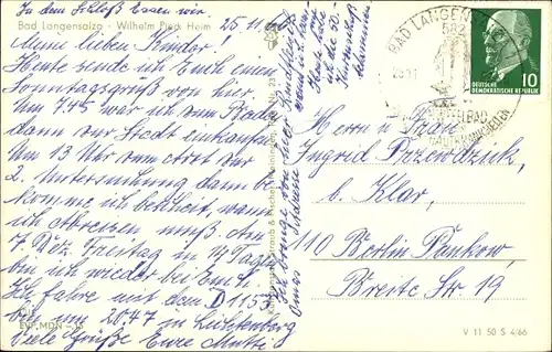 Ak Bad Langensalza im Thüringer Becken, Ansicht vom Wilhelm Pieck Heim