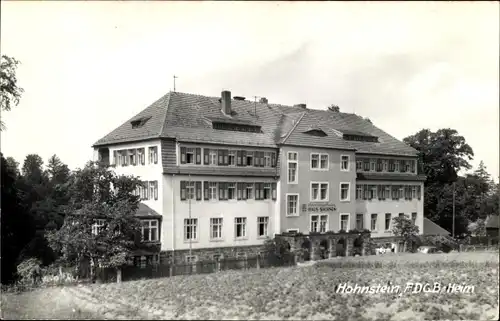 Ak Hohnstein Sächsische Schweiz, FDGB Heim