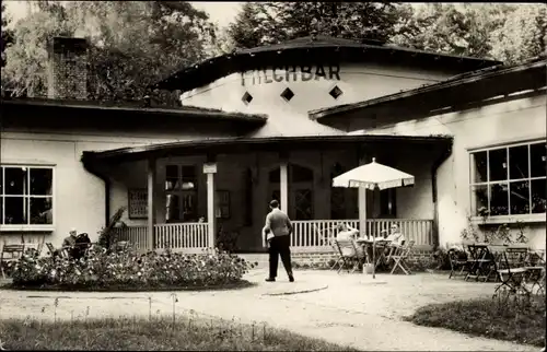 Ak Templin Uckermark, Terrasse der Milchbar