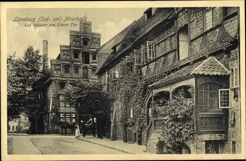 Ak Lüneburg in Niedersachsen, alte Häuser am Lüner Tor