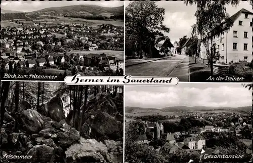 Ak Hemer im Sauerland, Blick z. Felsenmeer, An der Steinert, Gesamtansicht, Felsenmeer