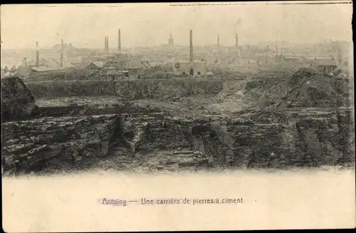 Ak Antoing Wallonien Hennegau, Une carriere de pierres a ciment