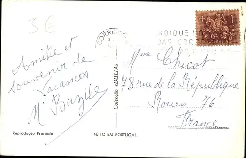 Ak Lisboa Lissabon Portugal, Praca do Comercio, Denkmal, Torbogen