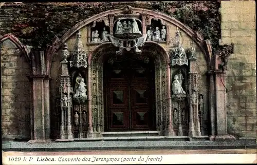 Ak Lisboa Lissabon Portugal, Convento dos Jeronymos (porta da frente), Eingangsportal