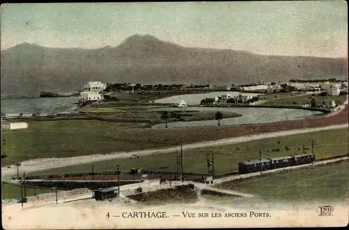 Ak Carthage Karthago Tunesien, Vue sur les Anciens Ports, Panorama