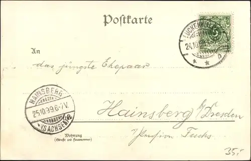 Litho Luckenwalde in Brandenburg, Post, Gebr. Heinrich Hospital, St. Jakobi Kirche
