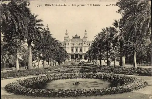 Ak Monte Carlo Monaco, Les Jardins et le Casino