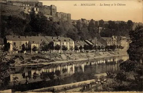Ak Bouillon Wallonien Luxemburg, La Semoy et le Chateau