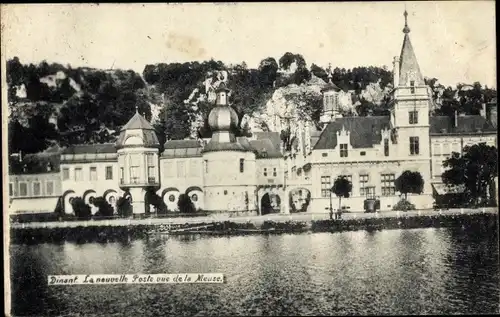 Ak Dinant Wallonien Namur, La neuvelle Poste vue de la Meuse
