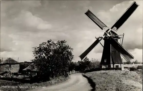 Ak Nederhemert Gelderland, Hollandsch Molen