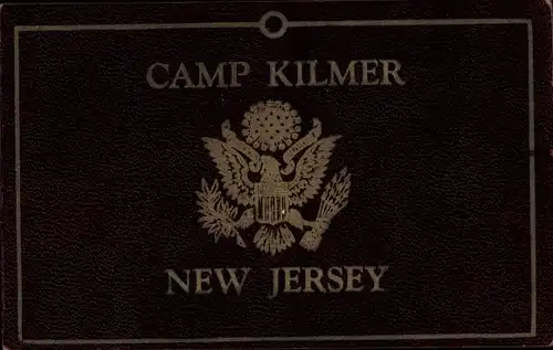 Wappen Ak City New Jersey USA, Camp Kilmer