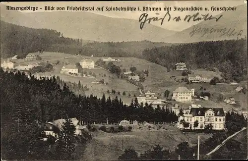 Ak Spindleruv Mlýn Spindlermühle Spindelmühle Riesengebirge Region Königgrätz, Ort m. Ziegenrücken