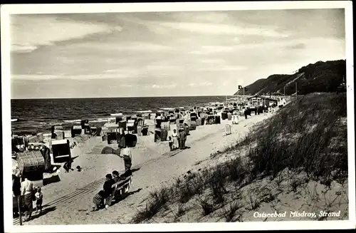 Ak Międzyzdroje Misdroy Pommern, Strandleben