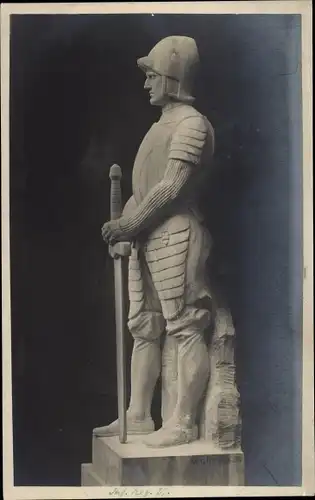 Ak Eiserner Wehrmann, Witwen und Waisenfond des KuK Inf. Rgt. Nr. 27, Plastik