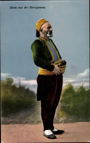 Ak Musliman iz Hercegovine, Mann in Herzegowinischer Tracht