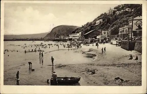 Ak Philippeville Skikda Algerien, La Plage de Rusicade