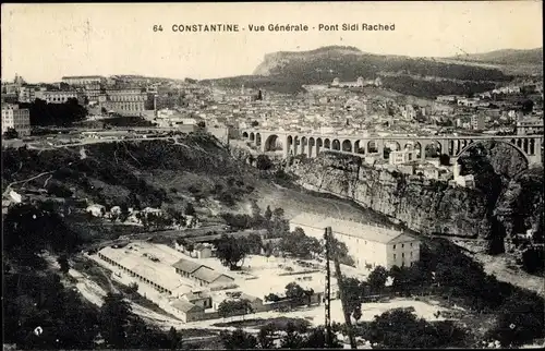 Ak Constantine Algerien, Vue Generale - Pont Sidi Rached