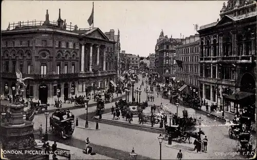Ak West End London City England, Piccadilly Circus