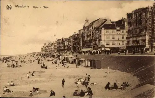 Ak Wenduine Wenduyne De Haan Westflandern, Digue et Plage, Strandszene
