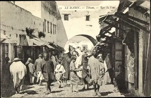 Ak Tetuan Tétouan Marokko, Rue du Vent
