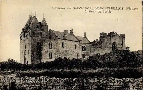 Ak Environs de Saint-Leger-de-Montbrillais Vienne, Chateau de Berrie