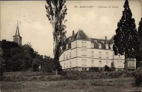 Ak Montagny sur Grosne Saône et Loire, Chateau du Creux