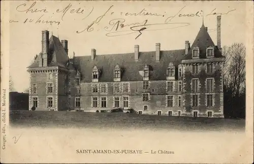 Ak Saint Amand en Puisaye Yonne, Le Chateau